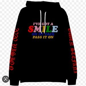 Gwen Stefani hoodie - I’ve got a smile on my face, pass it on - L